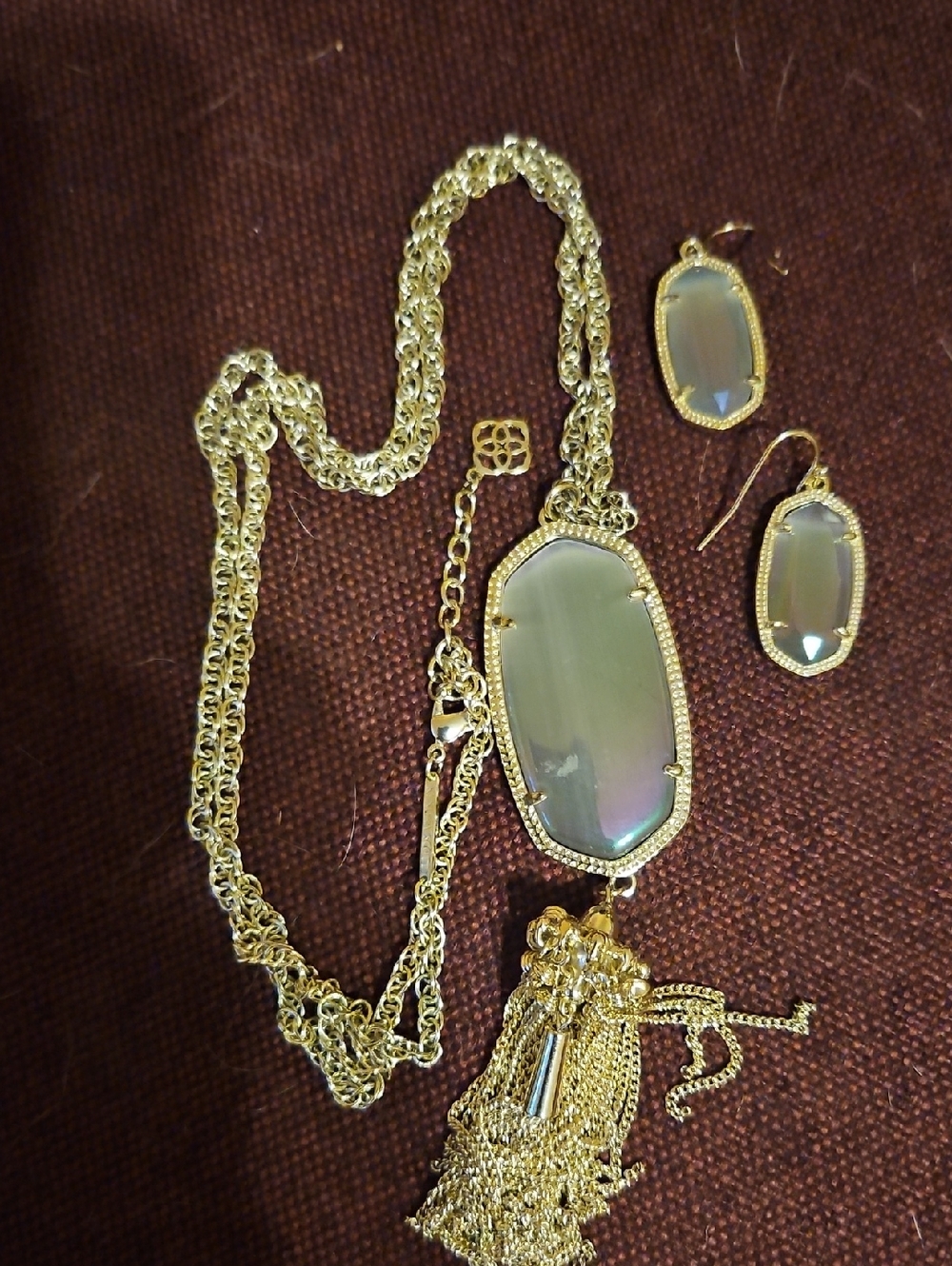 Kendra Scott Rayne Tassel Necklace And Pendant Earrings